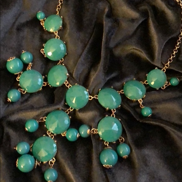 Teal large statement necklace - Picture 2 of 5